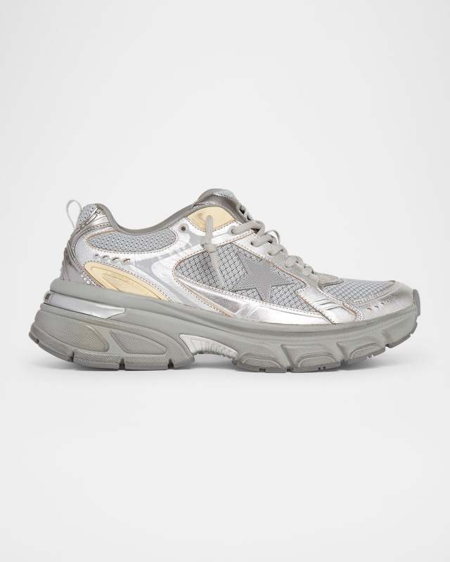 Lightstar Net Metallic Leather Runner Sneakers